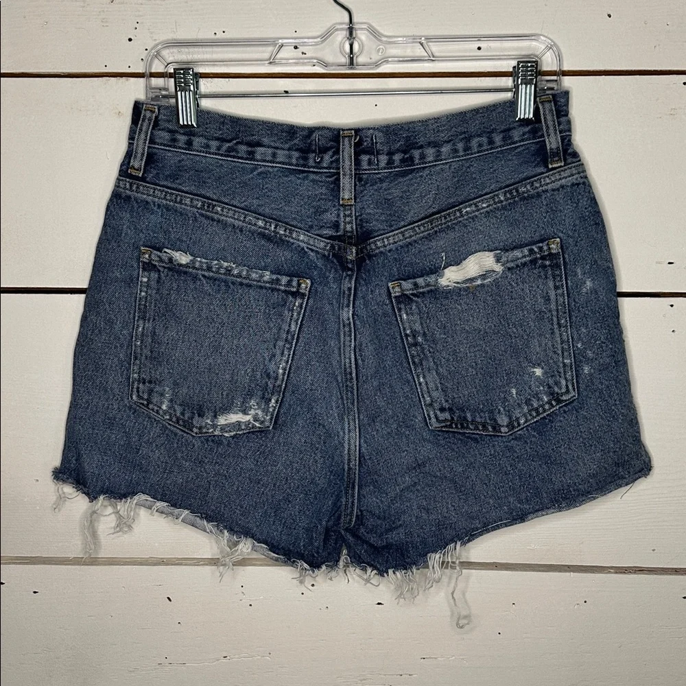 AGOLDE Dee Short Vintage High Rise Organic Cotton Denim Jean Shorts - Picture 2 of 16